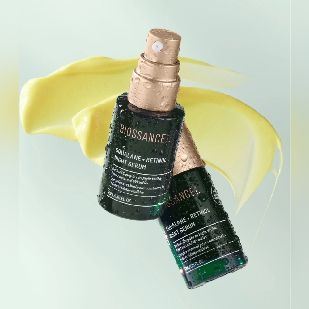 Biossance Squalane + Retinol Night Serum, Full Size, 30ml/1.01fl.oz., NEW